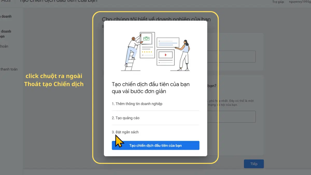 bỏ qua tạo chiến dịch