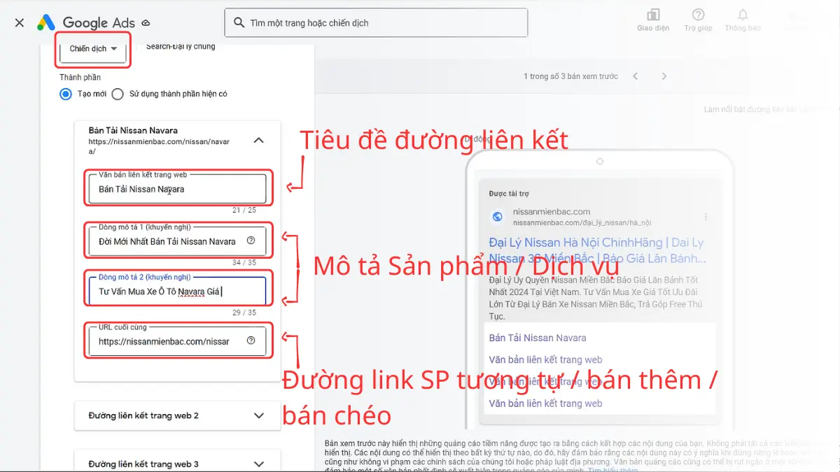 tạo liên kết website